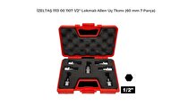 İzeltaş 1/2" Lokmalı Allen Uç Takımı 7 Parça 60mm 1113001107