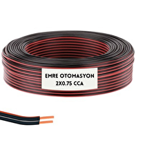 Emre Otomasyon Siyah 100 mt 2X0.75 CCA Kablo