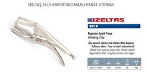 İzeltaş Kaportacı Ayarlı Pense 270 mm 2515110270