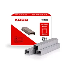 KOBB KBZ208 8mm 2500 Adet 200 Serisi Ağır Hizmet Tipi Zımba Teli 