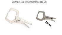 İzeltaş C Tipi Ayarlı Pense 280 mm 2511110280