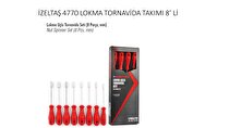 İzeltaş Lokma Uçlu Tornavida Takımı 8 Parça 6 / 13 mm 4770008108