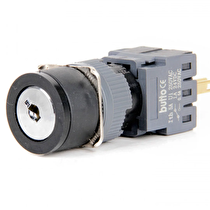 Butto F16-712-3 16mm Yuvarlak Gövde 1-0-2 Kalıcı Anahtarlı Buton