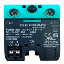 Gefran GQ-50-48-D-1-4 SSR  50A  480V Monofaz Kare Gövde Röle