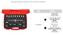 İzeltaş 1/2" Lokmalı Allen Uç ve Ster (Torx) Uç Takımı 17 Parça 1113006017