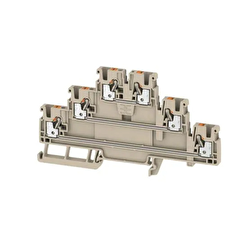 Weidmüller 2428510000 A3T 2,5 3 Katlı Koyu Bej Klemens 50'li 