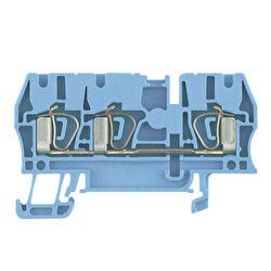 Weidmüller 1608550000 ZDU 2,5 Luk /3AN Mavi Yaylı 3 Girişli Klemens 100'lü 