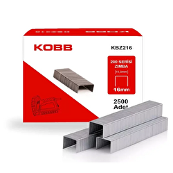 KOBB KBZ216 16mm 2500 Adet 200 Serisi Ağır Hizmet Tipi Zımba Teli 