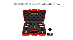 İzeltaş 1/2" Lokmalı Allen Uç Takımı 7 Parça 60mm 1113001107 