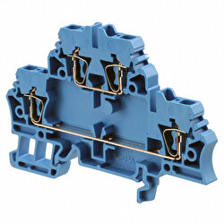 Weidmüller 1678630000 ZDK 2,5 Çift Katlı Mavi Klemens 50'li 