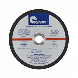 Kınık A30 S BF2 180x3x22.23 Fleks Kesme Taşı 25'li Set 