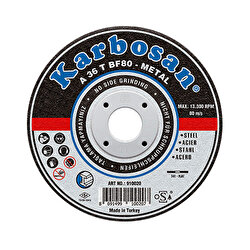 Karbosan A36 T BF80 180x3.0x22mm Metal Kesme Diski 25'li Paket 