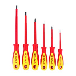 İzeltaş 1000V İzoleli Elektrikçi Tornavida Seti 6 Parça 4140009106 