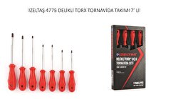 İzeltaş Delikli Torx Uçlu Tornavida Takımı 7 Parça TR10 / TR40 4776008107 