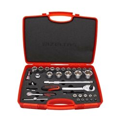 İzeltaş 1/4" - 1/2" Altı Köşe Lokma Anahtar Takımı 35 Parça 1113001038 