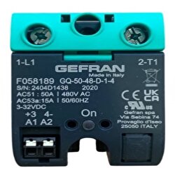 Gefran GQ-50-48-D-1-4 SSR  50A  480V Monofaz Kare Gövde Röle 
